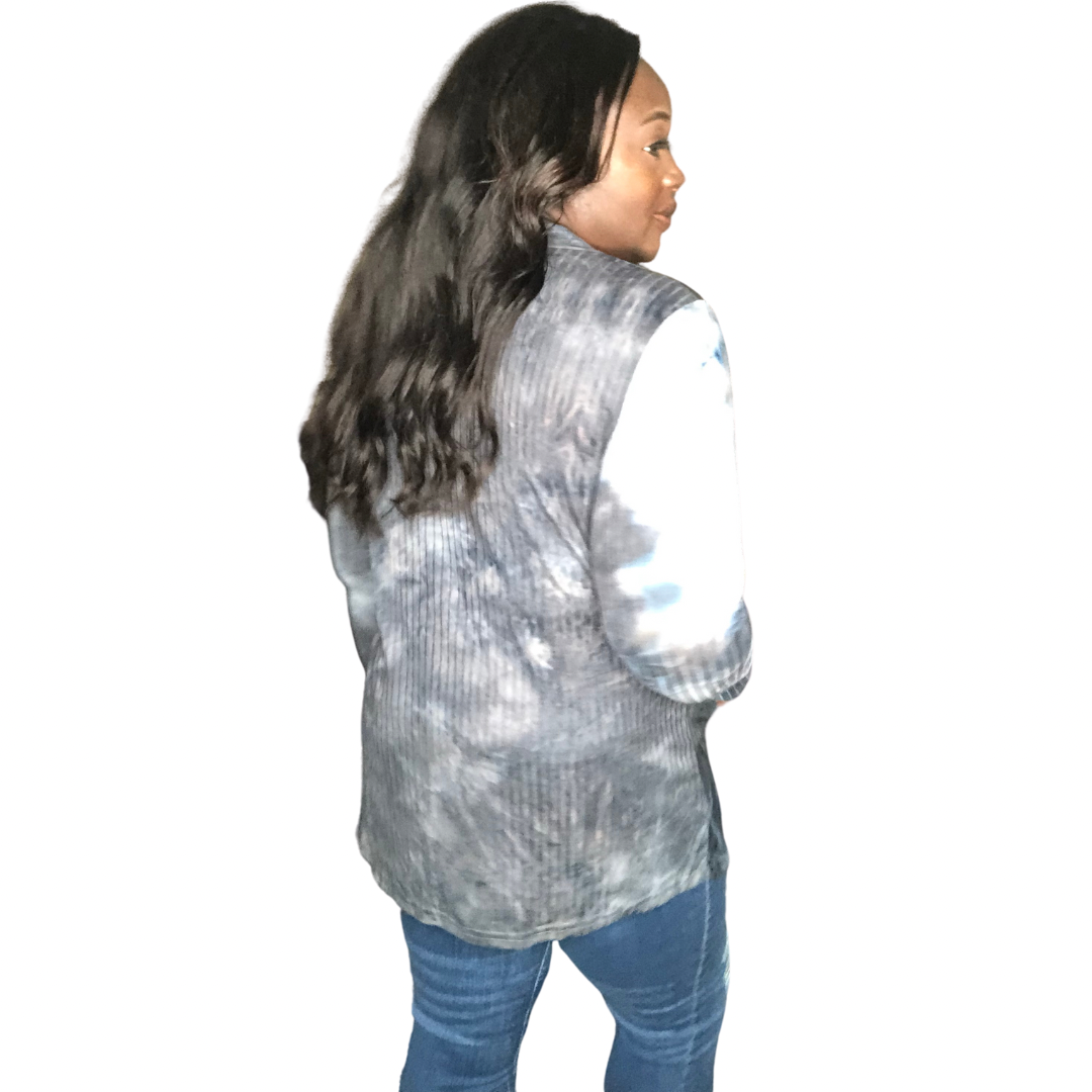 Tie dye open cardi