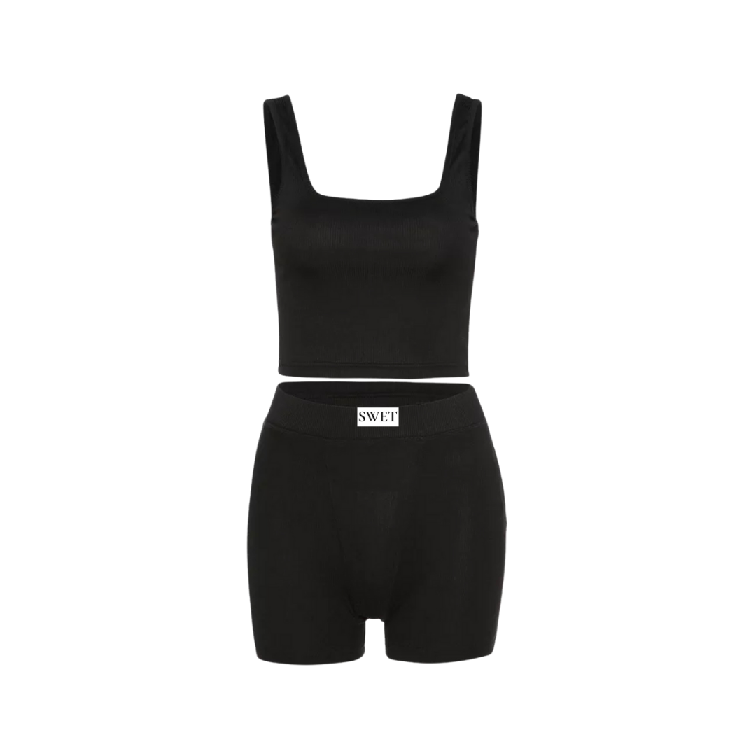 Chill vibes ribbed lounge set