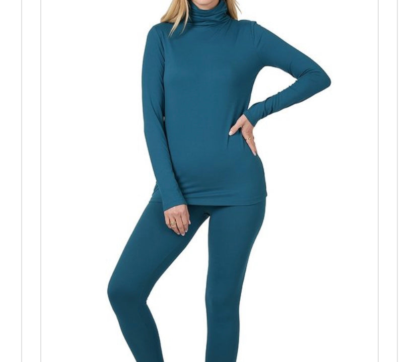 Fitted mock neck set
