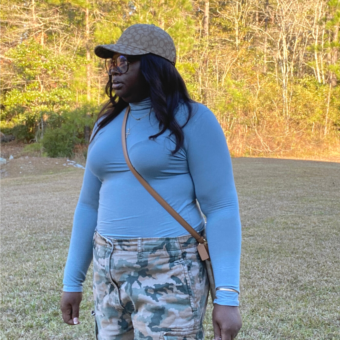 Mock neck top- Plus